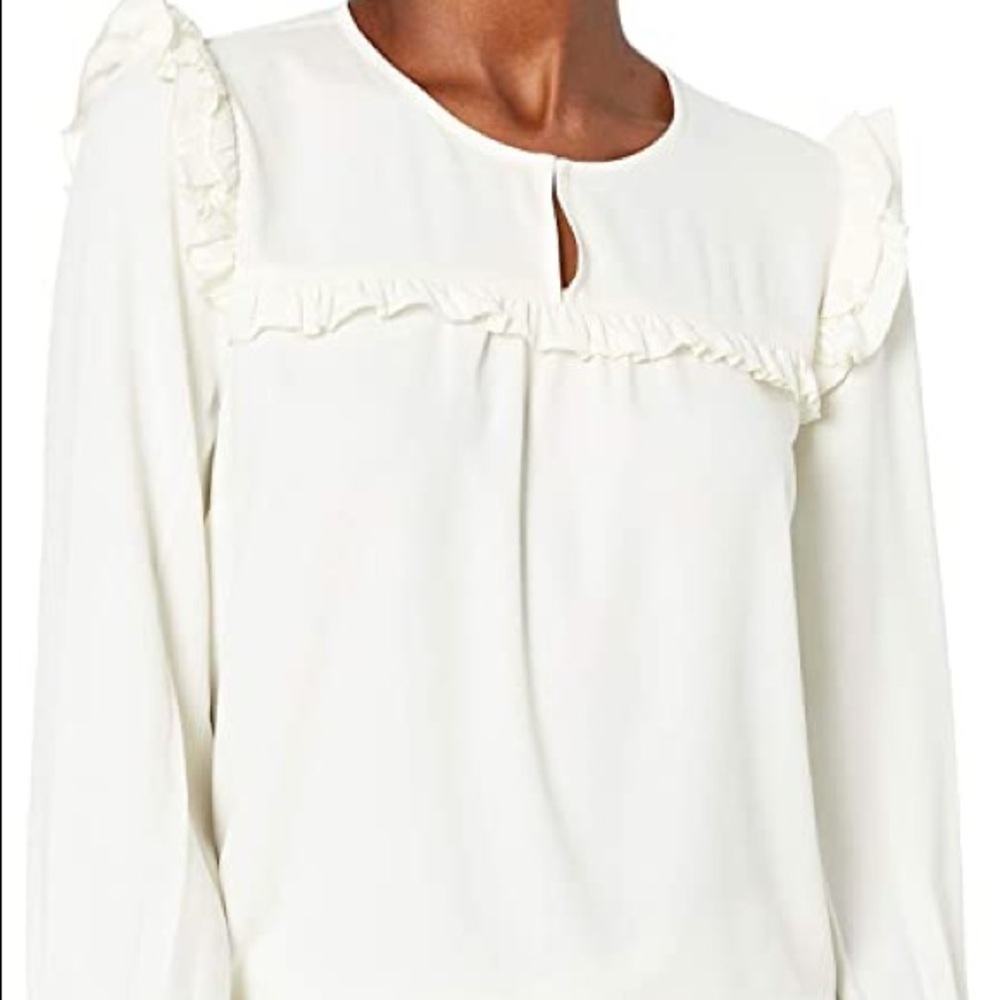 Lark & Ro Women's Long Sleeve Top with Ruffles
